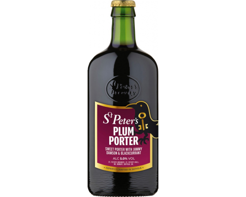 Пиво темное ST PETER'S Plum porter фильтрованное непастеризованное, 5%, 0.5л, Великобритания, 0.5 L