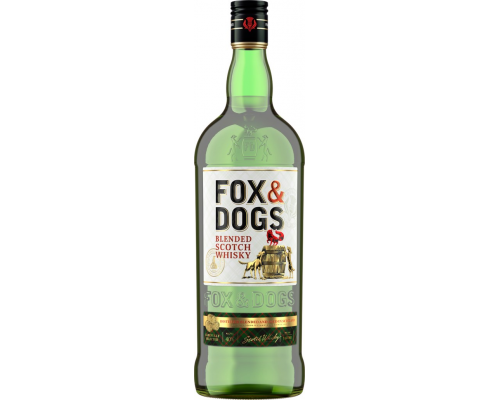 Виски FOX & DOGS купажированный 40%, 1л, Россия, 1 L