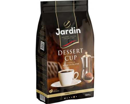 Кофе зерновой JARDIN Dessert Cup жареный, 1кг, Россия, 1000 г