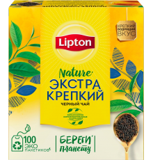 Чай черный LIPTON Экстра Крепкий, 100пак, Россия, 100 пак