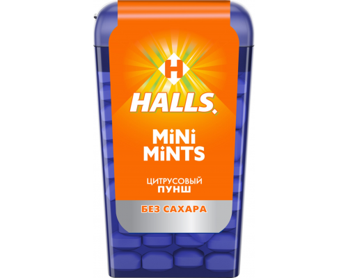 Конфеты HALLS Mini Mints Цитрусовый пунш, 12,5г, Турция, 12,5 г