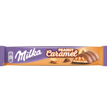 Шоколад молочный MILKA с арахисом в карамельной начинке, 37г, Болгария, 37 г