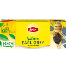 Чай черный LIPTON Earl Grey Tea байховый, 25пак, Россия, 25 пак