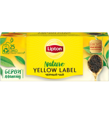 Чай черный LIPTON Yellow Label, 25пак, Россия, 25 пак