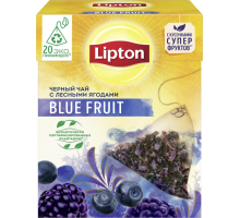 Чай черный LIPTON Blue Fruit Tea с кусочками ягод, 20пир, Россия, 20 пир