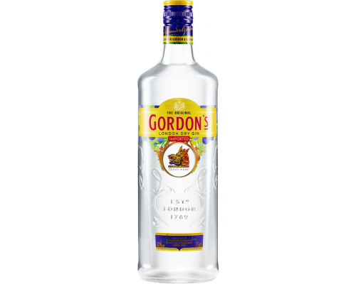 Джин GORDON'S London Dry 37,5%, 0.7л, Великобритания, 0.7 L