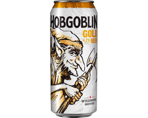 Пиво светлое HOBGOBLIN Gold фильтрованное пастеризованное, 4,2%, 0.5л, Великобритания, 0.5 L