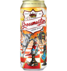 Пиво светлое GROSSMEISTER фильтрованное пастеризованное, 4,8%, ж/б, 0.5л, Нидерланды, 0.5 L