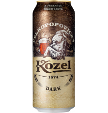 Пиво темное VELKOPOPOVICKY KOZEL Dark фильтрованное пастеризованное, 3,8%, ж/б, 0.5л, Чехия, 0.5 L