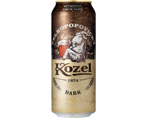 Пиво темное VELKOPOPOVICKY KOZEL Dark фильтрованное пастеризованное, 3,8%, ж/б, 0.5л, Чехия, 0.5 L