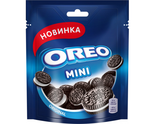 Печенье OREO Mini с какао и начинкой с ванильным вкусом, 100г, Испания, 100 г