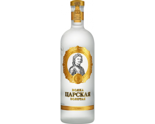 Водка ЦАРСКАЯ Золотая 40%, 1л, Россия, 1 L