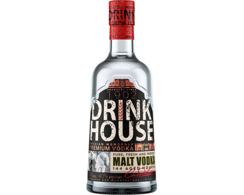 Водка DRINK HOUSE Солодовая Malt, 40%, 0.5л, Россия, 0.5 L