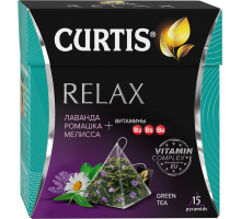 Чай зеленый CURTIS Relax ароматизированный, 15пир, Россия, 15 пир