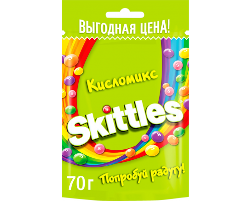 Драже SKITTLES Кисломикс, 70г, Россия, 70 г