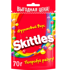 Драже SKITTLES Фрукты, 70г, Россия, 70 г