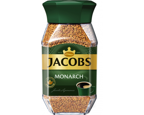 Кофе растворимый JACOBS Monarch сублимированный, ст/б, 270г, Россия