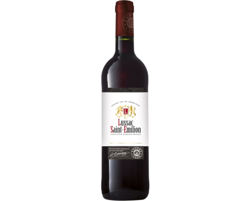 Вино LUSSAC SAINT-EMILION Бордо Эксперт Клаб ординарное красное сухое,  0.75л, Франция, 0.75 L