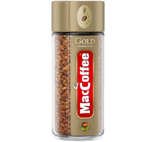 Кофе растворимый MACCOFFEE Gold натуральный сублимированный, ст/б, 100г, Россия, 100 г