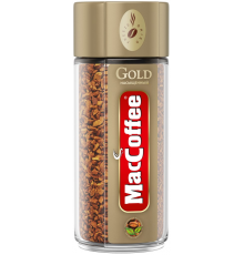 Кофе растворимый MACCOFFEE Gold натуральный сублимированный, ст/б, 100г, Россия, 100 г