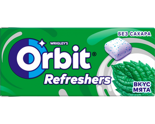 Жевательная резинка ORBIT Refreshers Мята, 16г, Россия, 16 г