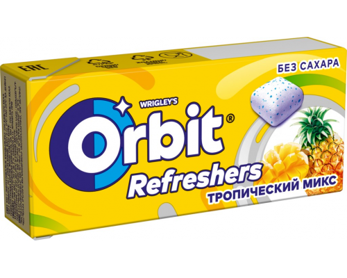 Жевательная резинка ORBIT Refreshers Тропик, 16г, Россия, 16 г