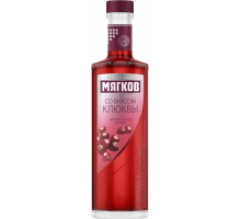 Настойка МЯГКОВ горькая со вкусом клюквы 30%, 0.5л, Россия, 0.5 L