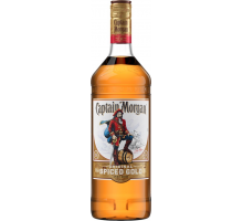 Напиток алкогольный CAPTAIN MORGAN Original Spiced Gold на основе невыдержанного рома, 35%, 1л, Великобритания, 1 L