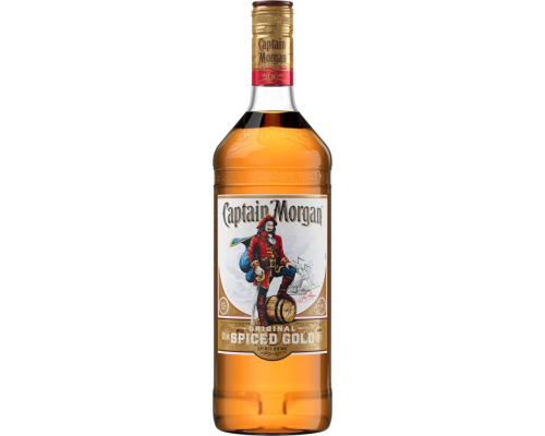 Напиток алкогольный CAPTAIN MORGAN Original Spiced Gold на основе невыдержанного рома, 35%, 1л, Великобритания, 1 L