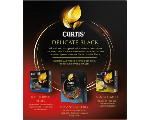 Чай черный CURTIS Delicate Black, 100пак, Россия, 100 пак