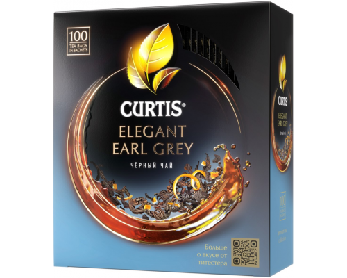 Чай черный CURTIS Elegant Earl Grey, 100пак, Россия, 100 пак