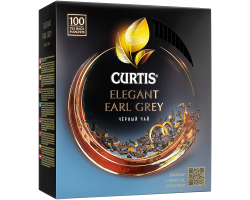 Чай черный CURTIS Elegant Earl Grey, 100пак, Россия, 100 пак