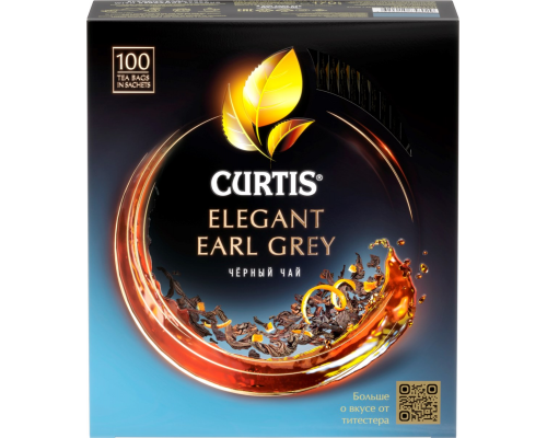 Чай черный CURTIS Elegant Earl Grey, 100пак, Россия, 100 пак