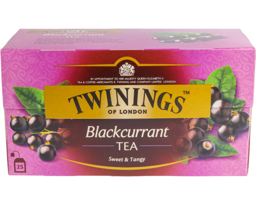 Чай черный TWININGS с ароматом черной смородины, 25пак, Польша, 25 пак