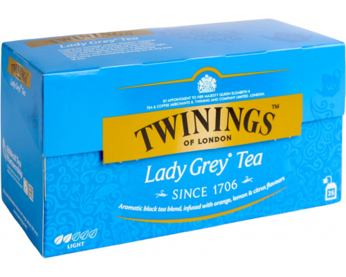 Чай черный TWININGS Леди Грей, 25пак, Польша, 25 пак