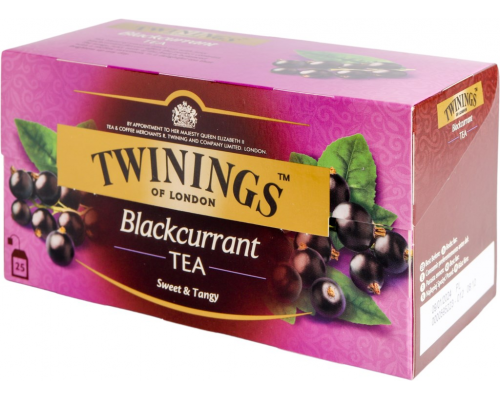 Чай черный TWININGS с ароматом черной смородины, 25пак, Польша, 25 пак