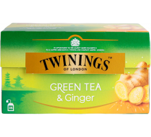 Чай зеленый TWININGS с имбирем, 25пак, Польша, 25 пак