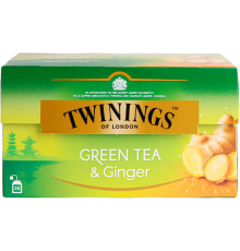 Чай зеленый TWININGS с имбирем, 25пак, Польша, 25 пак