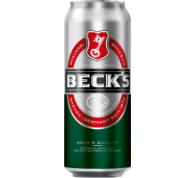 Пиво светлое BECK'S пастеризованное, 5%, ж/б, 0.5л, Германия, 0.5 L