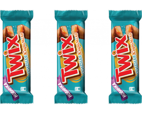 Батончик шоколадный TWIX Соленая Карамель, 3х55г, Россия, 165 г