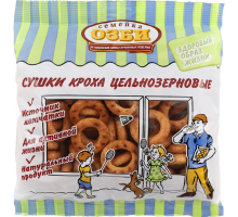 Сушки СЕМЕЙКА ОЗБИ Кроха цельнозерновые, 200г, Россия, 200 г