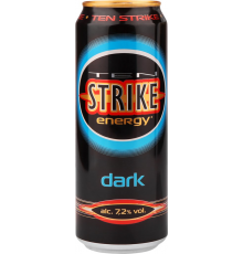 Напиток слабоалкогольный TEN STRIKE Dark, 7,2%, ж/б, 0.45л, Россия, 0.45 L