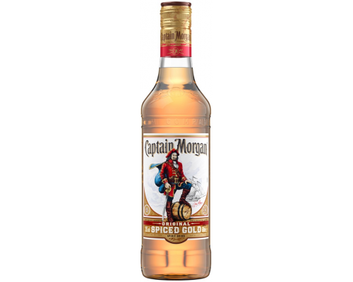 Напиток спиртной CAPTAIN MORGAN Original Spiced Gold на основе невыдержанного рома 35%, 0.5л, Великобритания, 0.5 L