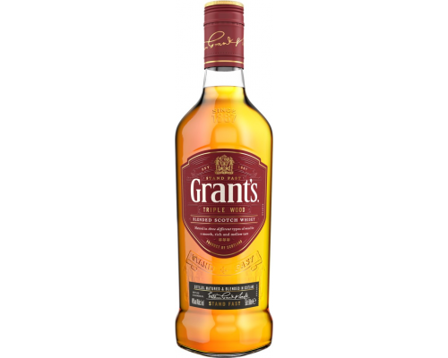 Виски GRANT'S Triple Wood Шотландский купажированный 40%, 0.5л, Великобритания, 0.5 L