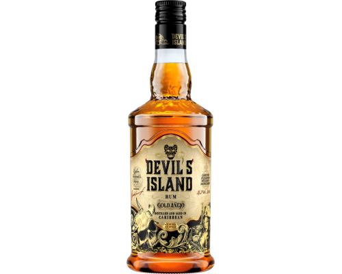 Ром DEVIL'S ISLAND Голд Аньехо выдержанный 37,5%, 0.5л, Россия, 0.5 L