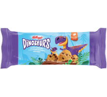 Печенье сдобное KELLOGG'S Dinosaurs ванильное с кусочками молочного шоколада, 120г, Россия, 120 г