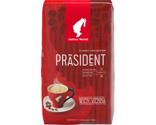 Кофе зерновой JULIUS MEINL Президент натуральный жареный, 1кг, Италия, 1000 г