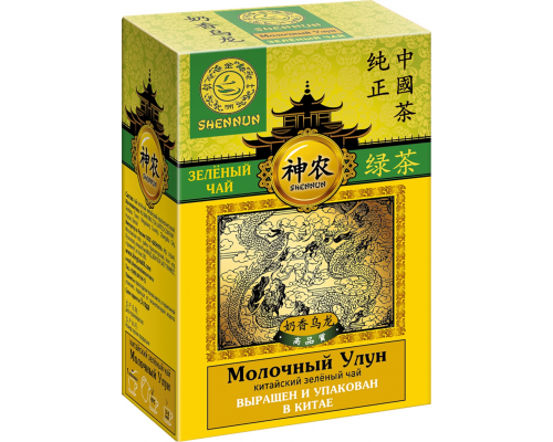 Чай зеленый SHENNUN Молочный Улун китайский, листовой, 100г, Китай, 100 г