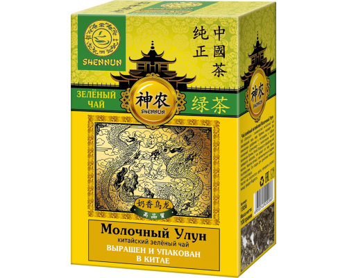 Чай зеленый SHENNUN Молочный Улун китайский, листовой, 100г, Китай, 100 г