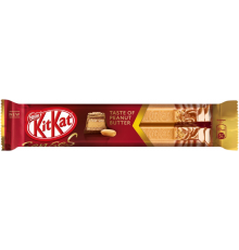 Батончик шоколадный KITKAT Senses Peanut Butter Taste, молочный и белый, арахисовая паста с хрустящей вафлей, 44г, Россия, 44 г